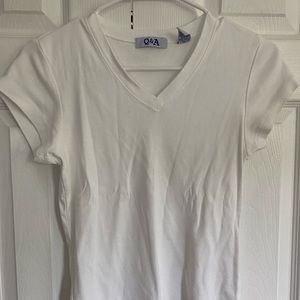 Vintage 80s V-Neck Cotton Tee Shirt